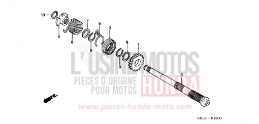 KICK STARTER SPINDLE XR50R2 de 2002